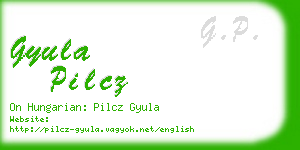 gyula pilcz business card